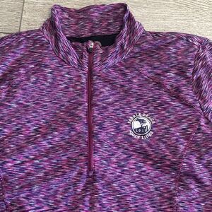Zero Restriction 1/4 Zip Golf Sweater Womens XL Purple Lightweight Pebble Beach